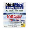 NeilMed, Sinus Rinse, All Natural Sinus Relief, 100 Premixed Packets