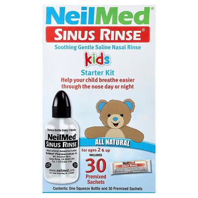 Product Image for NeilMed, Kids, Sinus Rinse Starter Kit, For Ages 2 & Up, 1 Kit