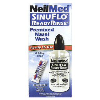 NeilMed, SinuFlo® ReadyRinse®, Premixed Nasal Wash, 2 Piece Kit