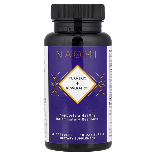 Naomi Turmeric + Resveratrol, 60 Capsules