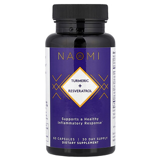NAOMI, Turmeric + Resveratrol, 60 Capsules