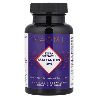NAOMI, Astaxanthine, 12 mg, 30 capsules à enveloppe molle
