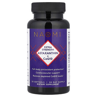 NAOMI, Astaxanthine + CoQ10, 30 capsules à enveloppe molle