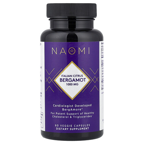 NAOMI, Italienische Zitrusbergamotte, 60 pflanzliche Kapseln (500 mg pro Kapsel)
