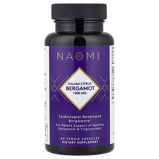 NAOMI, Talijanski citrus bergamot, 60 vegetarijanskih kapsula (500 mg po kapsuli)