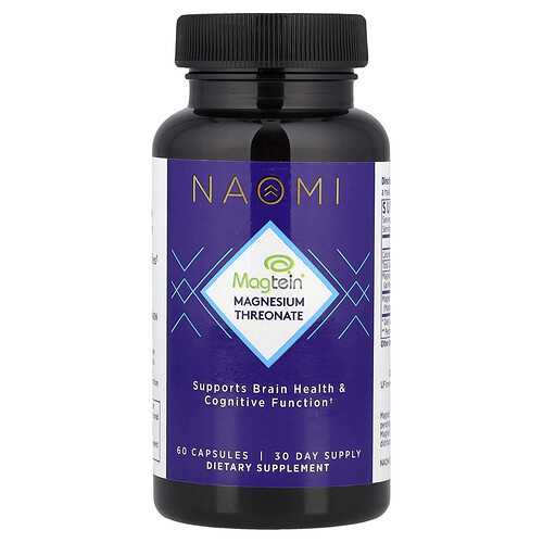 Naomi Magtein® Magnesium Threonate, 60 Capsules (1,000 mg per Capsule)