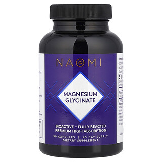 NAOMI, Glycinate de magnésium, 90 mg, 100 capsules (100 mg par capsule)