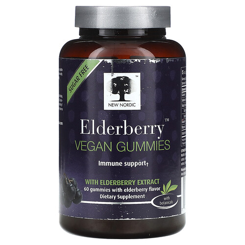 New Nordic, Holunder-vegane Fruchtgummis, 60 Fruchtgummis
