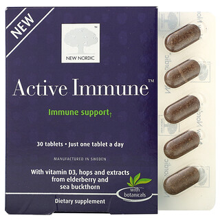 New Nordic, Active Immune（アクティブイミューン）、病気に負けない体づくりをサポート、30粒