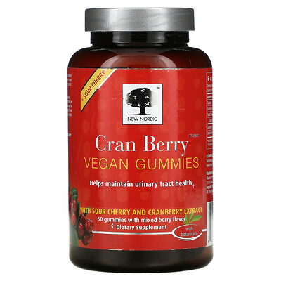 

New Nordic Cran Berry Vegan Gummies Mixed Berry 60 Gummies