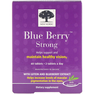 New Nordic, Blue Berry™ Strong 營養片，60 片裝