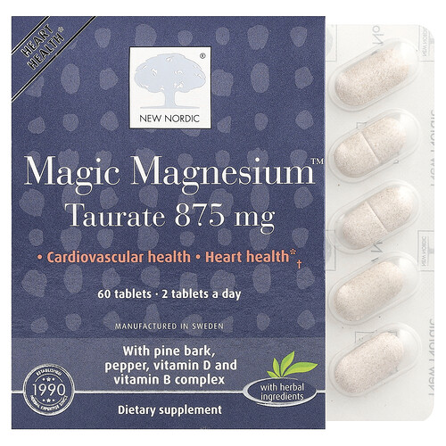 New Nordic, Magic Magnesium™ Taurat, 60 Tabletten