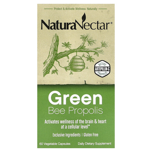 NaturaNectar, Green Bee Propolis, grünes Bienenpropolis, 60 pflanzliche Kapseln