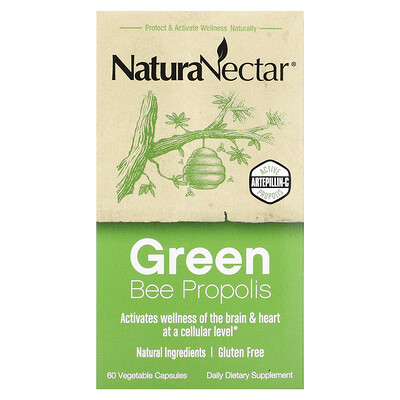 Купить NaturaNectar Green Bee Propolis, 60 вегетарианских капсул