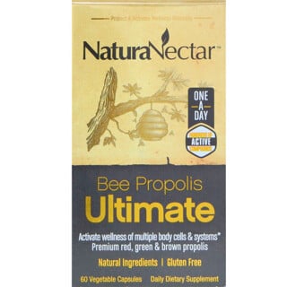 NaturaNectar, 蜂胶高级版，60粒素食胶囊