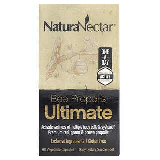 NaturaNectar, 蜂胶高级版，60粒素食胶囊