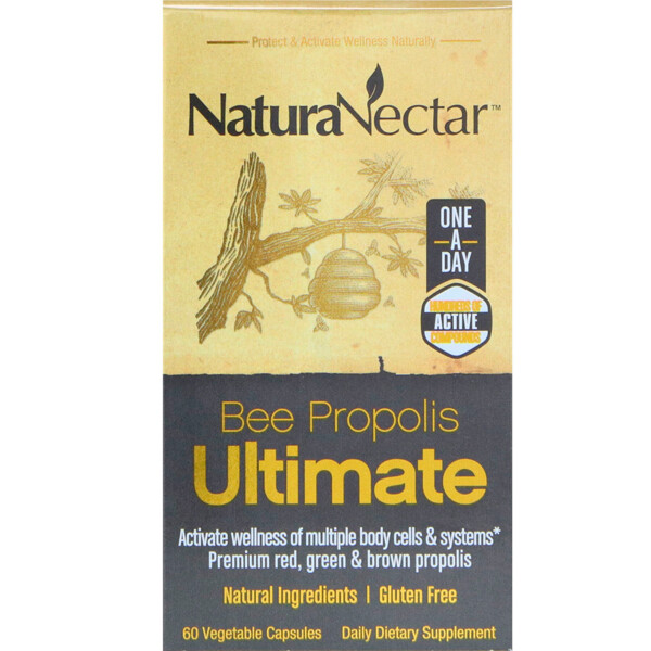 NaturaNectar‏, פרופוליס דבורים Ultimate, 60 כמוסות צמחיות