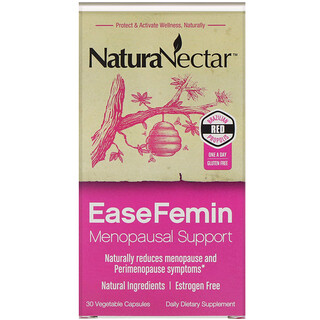 NaturaNectar, EaseFemin，更年期幫助，30 粒素食胶囊