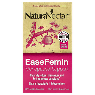 NaturaNectar, EaseFemin，更年期帮助，30 粒素食胶囊