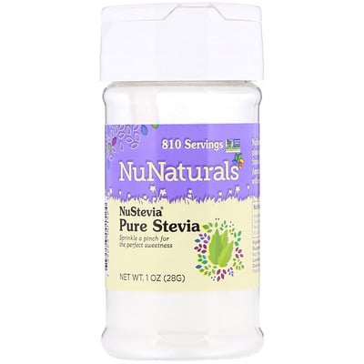 NuNaturals NuStevia, Pure Stevia, 1 oz (28 g)
