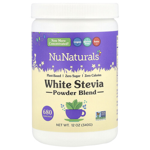 Nunaturals White Stevia Powder Blend, 12 oz (340 g)