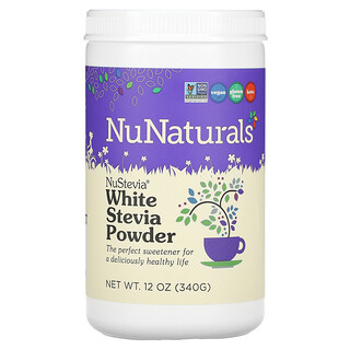 NuNaturals, NuStevia Белый порошок стевии, 12 унций (340 г)