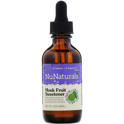 NuNaturals Monk Fruit Sweetener, 2 oz (59 ml)