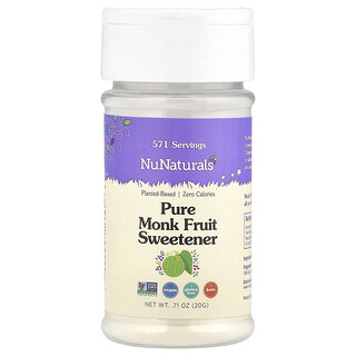 NuNaturals, Dolcificante al frutto del monaco puro, 20 g