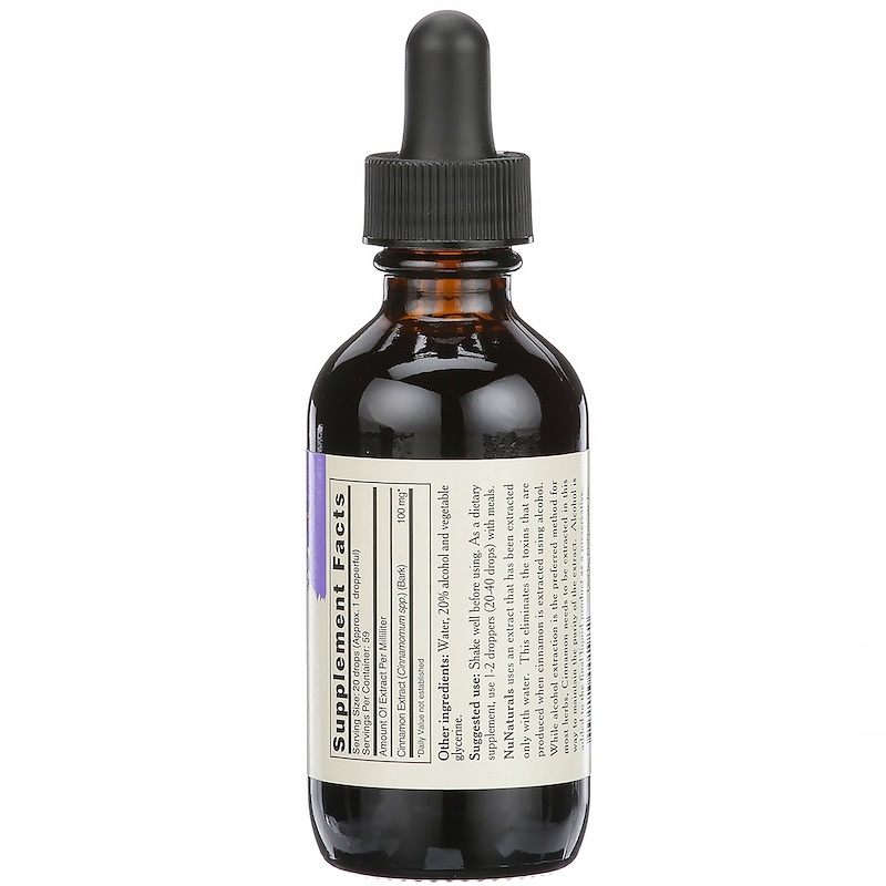 NuNaturals, Pure Liquid, Cinnamon Extract, 2 oz (59 ml) iHerb