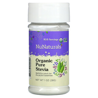 NuNaturals, Органическая чистая стевия, 28 г (1 унция)