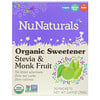NuNaturals, Organic Sweetener, Stevia and Monk Fruit, 70 Packets, 2.47 oz (70 g)
