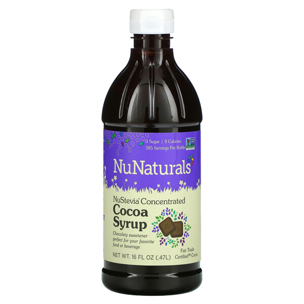 NuNaturals‏, NuStevia Cocoa Syrup, 16 fl oz (.47 l)