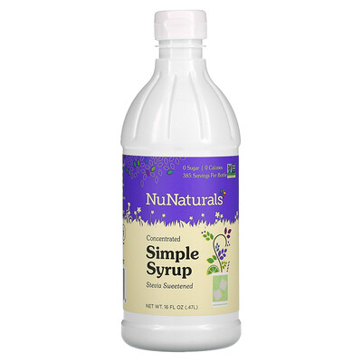 NuNaturals Сахарный сироп с экстрактом Стевии, 16 ж. унций (.47 л)
