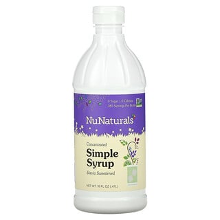 NuNaturals, نو-ستيفيا شراب بسيط، 16 أونصة سائلة (0.47 ليتر)