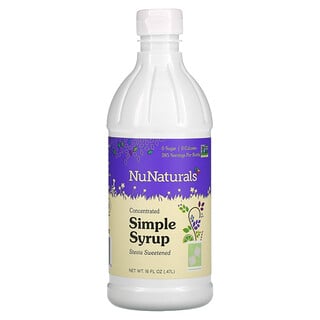 NuNaturals, Concentrated Simple Syrup, 16 fl oz (.47L)