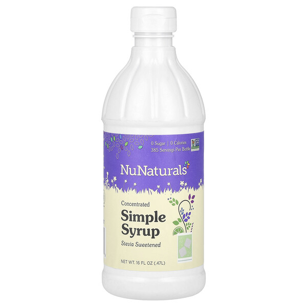 NuNaturals Concentrated Simple Syrup, 16 fl oz (0.47 L)