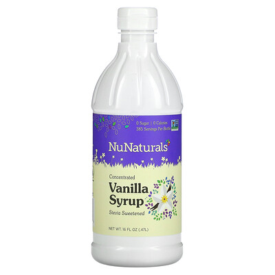 NuNaturals Концентрированный ванильный сироп, 0,47 л (16 жидк. Унций)