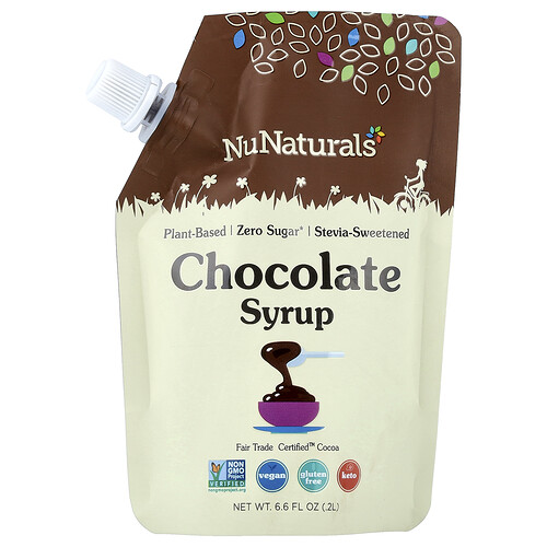 Nunaturals Chocolate Syrup, 6.6 fl oz (0.2 L)