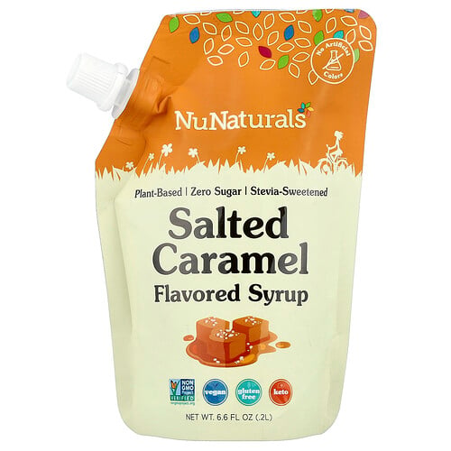 NuNaturals, NuStevia, gießbarer Sirup mit gesalzenem Karamellgeschmack, 0,2 l (6,6 fl. oz.)
