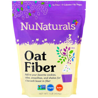 NuNaturals, 燕麥纖維，1 磅（454 克）