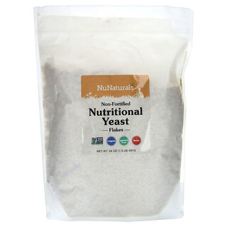 NuNaturals, Levadura nutricional en hojuelas, no fortificada, 681 g (1,5 lb)