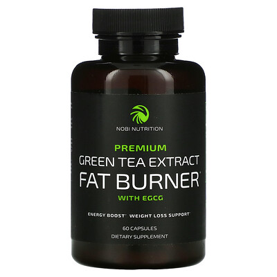 Nobi Nutrition Premium Green Tea Extract Fat Burner with EGCG, 60 Capsules