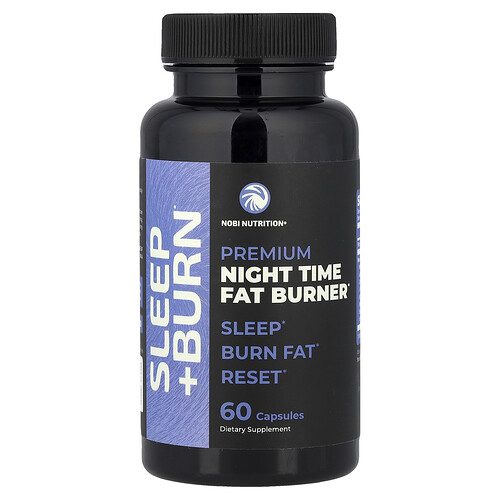 Nobi Nutrition, Premium Night Time Fatburner mit Melatonin, 60 Kapseln