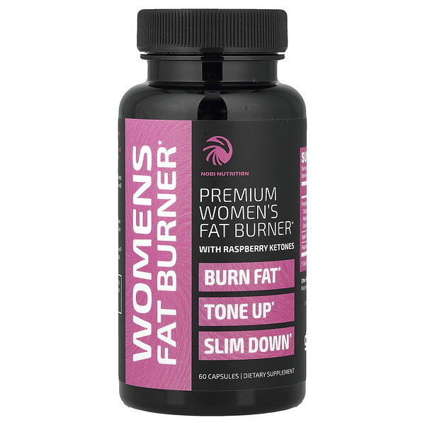 Nobi Nutrition Premium Women's Fat Burner with Raspberry Ketones, 60 Capsules