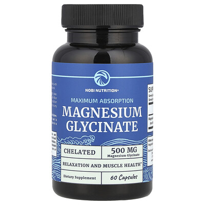 Product Image for Nobi Nutrition, Magnesium Glycinate, 60 Capsules (250 mg per Capsule)