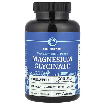 Product Image for Nobi Nutrition, Magnesium Glycinate, 240 Capsules (250 mg per Capsule)