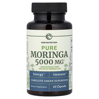 Nobi Nutrition, Ren Moringa, 5000 mg, 60 kapsler
