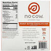 No Cow, Barrita proteica, Chip de chocolate y mantequilla de maní, 12 barritas, 60 g (2,12 oz) cada una