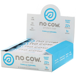 Отзывы о No Cow, Protein Bar, Vanilla Caramel, 12 Bars, 2.12 oz (60 g) Each