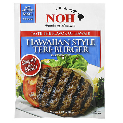 NOH Foods of Hawaii Hawaiian Style Teri-Burger Seasoning Mix 1 1/2 oz (42 g)